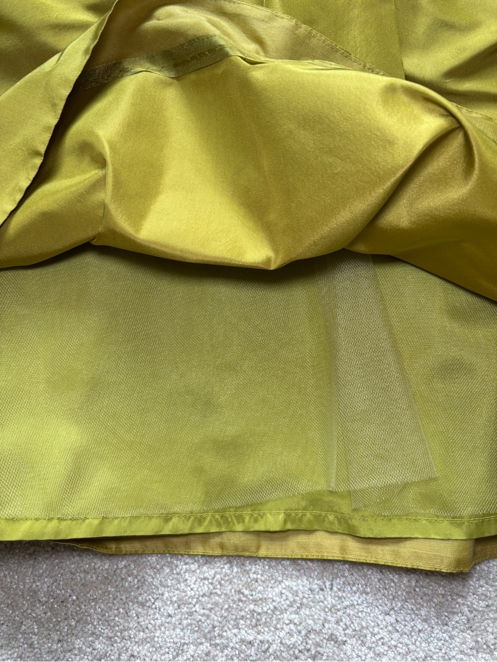 J.Crew 100% Silk Knot Front Cocktail Dress Size 8 Chartreuse Green Fit & Flare - Picture 12 of 12